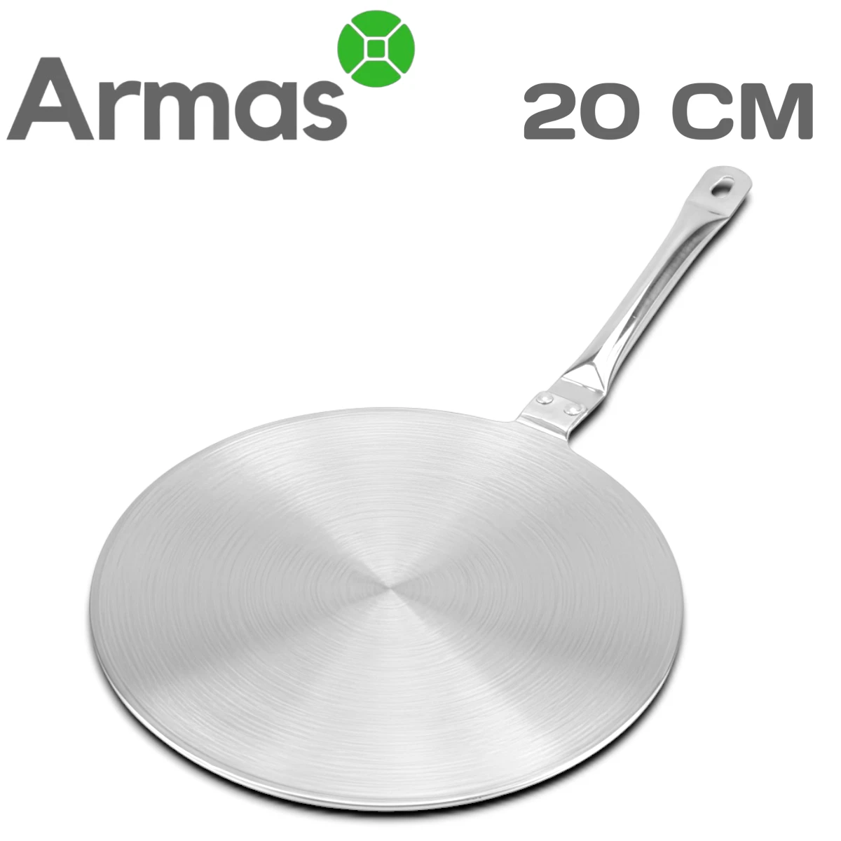 Adapteris indukcijas plītīm 20 cm, nerūsējošais tērauds