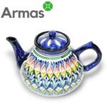 Узбекский заварочный чайник 2Л (Риштанская керамика) — изображение 2