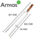 Dubultais vistas iesms grilam (nerūsējošais tērauds) 3x10x500 mm - Image 2