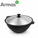 Uzbek Cast Iron Kazan 4.5 L with Lid - Image 5