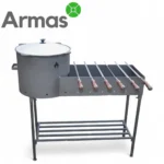 Charcoal BBQ grill with stove 40 cm