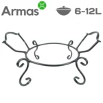 Стальная подставка с ручками для казана объёмом 6–12 литров, подходит для использования с тандыром.