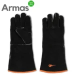 Heat-resistant leather grill gloves