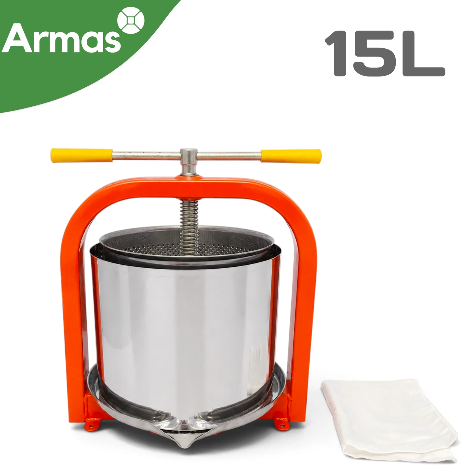 Sulu spiede – prese LAN 15L ar filtrēšanas maisiņu