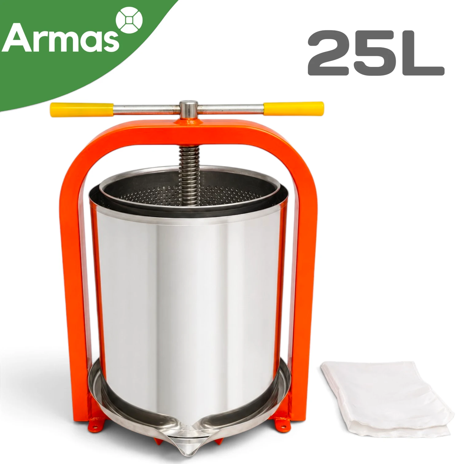Sulu spiede – prese LAN 25L ar filtrēšanas maisiņu