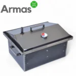 Smokehouse with hydro-protection and thermometer