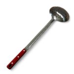 Skimmer spoon with holes made of stainless steel with a wooden handle 45cm - Image 2