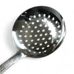 Skimmer spoon with holes made of stainless steel with a wooden handle 45cm - Image 4