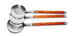 Slotted spoon with holes made of stainless steel with a wooden handle 40cm - Image 2
