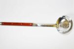 Stainless steel soup ladle with wooden handle 64cm - Image 6