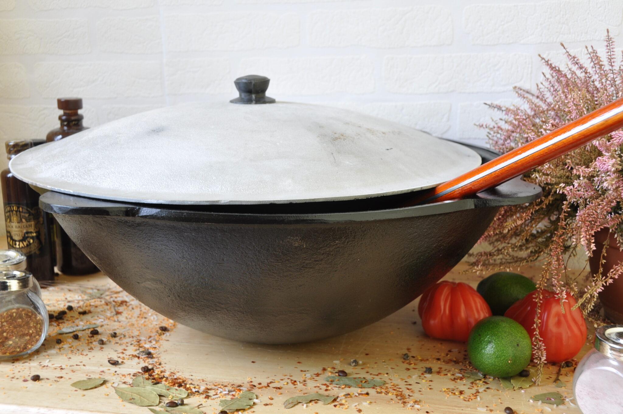 Čuguna uzbeku kazans 22L ar vāku - Image 4