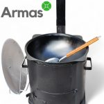 SET ECONOM №2 (Stove for 8-10L cauldron with chimney + Uzbek cauldron 10L + skimmer 40cm + soup ladle 40cm) - Image 4