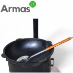 SET ECONOM №5 (Stove for 22-30L cauldron with chimney + Uzbek cauldron 22L + skimmer 64cm + soup ladle 64cm) - Image 4