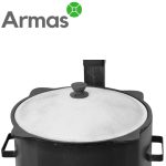 КОМПЛЕКТ ЭКОНОМ №1 (Печь для 8-10Л казана с трубой + узбекский казан 8Л + шумовка 40см + половник 40см) — изображение 6