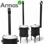 КОМПЛЕКТ ЭКОНОМ №1 (Печь для 8-10Л казана с трубой + узбекский казан 8Л + шумовка 40см + половник 40см) — изображение 5