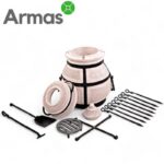 Стильный тандыр КОЧЕВНИК в саду летним вечером