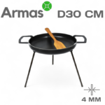 Сковорода-диск для пикника 30 см с ножками и деревянной лопаткой