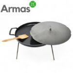 Сковорода-диск для пикника 41 см с крышкой, ножками и деревянной лопаткой — изображение 2