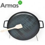 Сковорода-диск для пикника 52 см с ножками и деревянной лопаткой — изображение 2