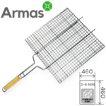 Профессиональная решетка-гриль из нержавеющей стали 460×460 см + веер для мангала