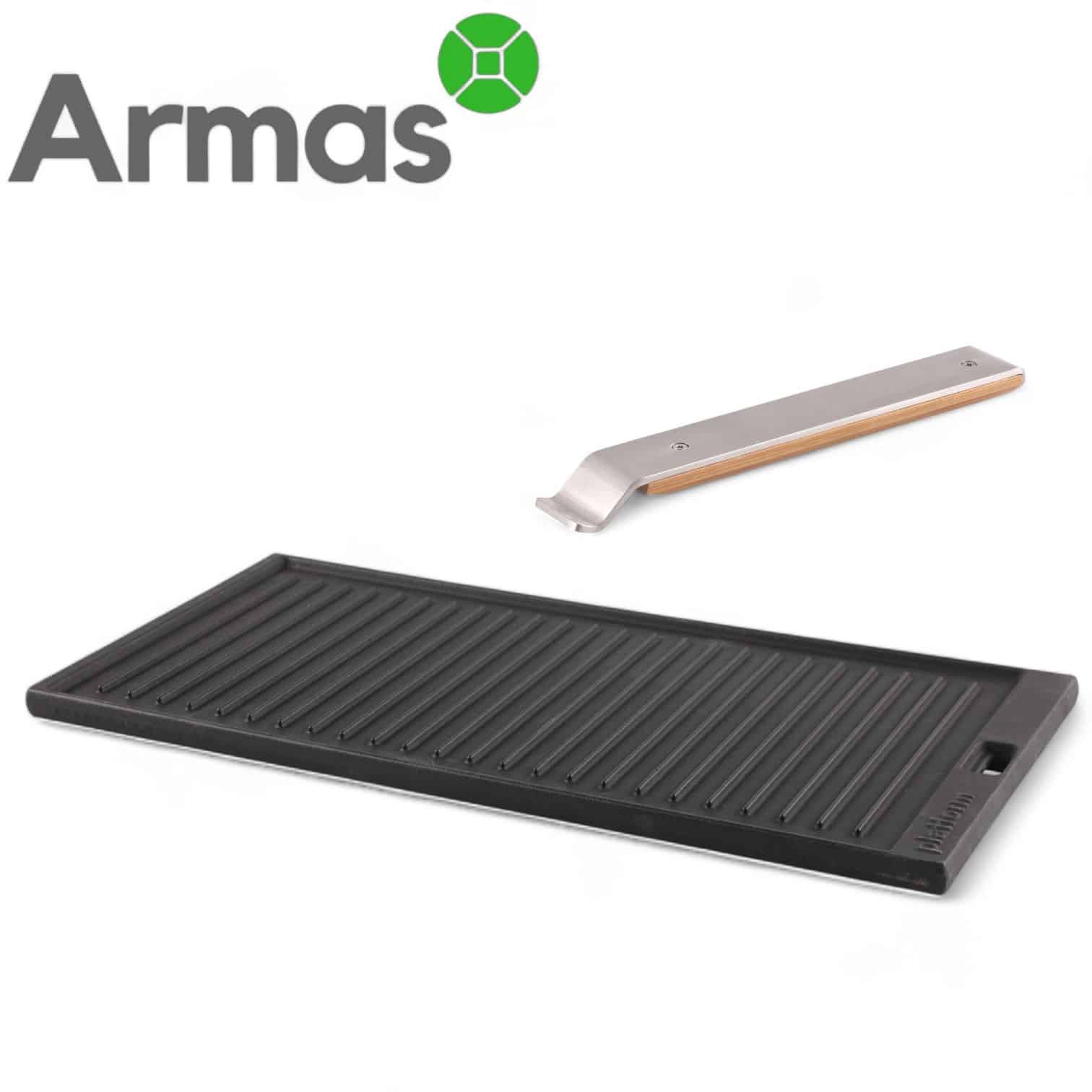 reshetkacugun Cast iron griddle for grill 24x47,5 cm - Image 1