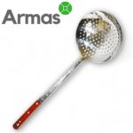 Kauss ar caurumiem no nerūsējoša tērauda ar koka kātu 50cm