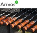 KOMPLEKTS KOMBO №10 Krāsns-mangals Ø440 mm + čuguna kazans 22 l ar vāku + 6 iesmi - Image 8