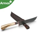Uzbek National Pchak Knife 280/160 - Bearing Steel, Deer Antler Handle - Image 2