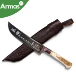 Uzbek National Pchak Knife 280/160 - Bearing Steel, Deer Antler Handle