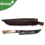Uzbek National Pchak Knife 280/160 - Bearing Steel, Deer Antler Handle - Image 3
