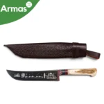 Uzbek National Pchak Knife 280/160 - Bearing Steel, Deer Antler Handle - Image 4