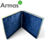 Dāvanu kastīte šķīvim Ljagan 42 cm, zila ar zelta apdari - Image 5