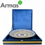 Dāvanu kastīte šķīvim Ljagan 42 cm, zila ar zelta apdari - Image 3