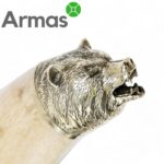 Kizlyar knife “SAFARI-1” (brass – bear, walnut) - Image 3