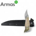 Kizlyar knife “VULKAN” (brass, walnut) - Image 4