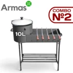 KOMPLEKTS COMBO №2 – Mangals ar krāsni 36 cm ar Uzbeku čuguna kazanu 10L + 5 iesmi
