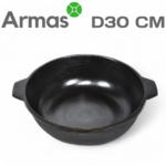 Чугунная сковорода для гриля D30 см