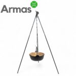 Campfire tripod for cooking stand over fire camp 1.20m + bag - Image 4