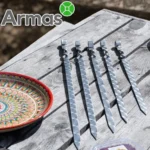 Metāla šašliku iesms no nerūsējošā tērauda ar gredzenu 3x12x500mm - Image 3