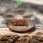 Metāla šašliku iesms no nerūsējošā tērauda ar gredzenu 3x12x500mm - Image 5