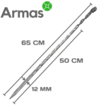 Metāla šašliku iesms no nerūsējošā tērauda ar gredzenu 3x12x500mm - Image 2