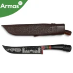 Uzbek National Pchak Knife 290/175 - Bearing Steel, Bull Horn Handle - Image 5