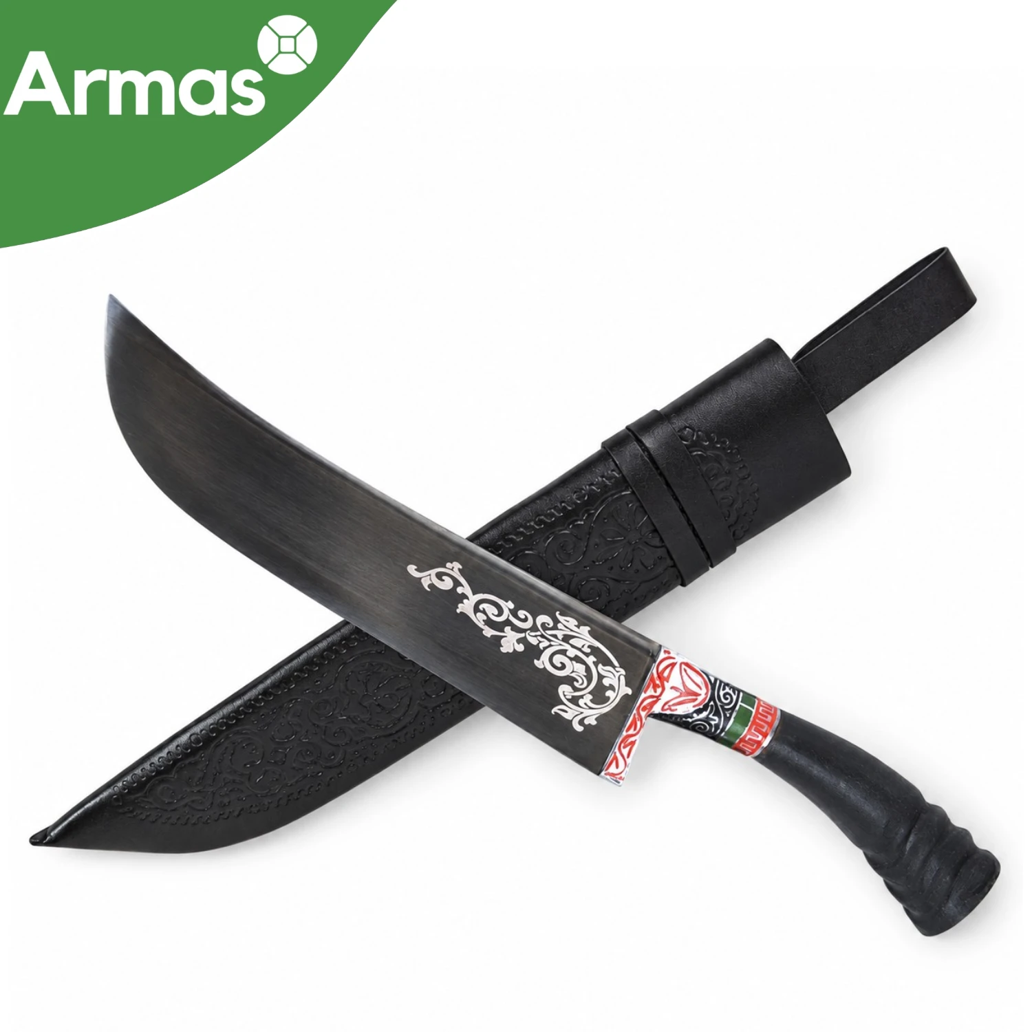Uzbek National Pchak Knife 290/175 - Bearing Steel, Bull Horn Handle