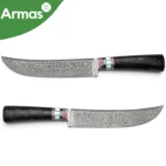 Узбекский национальный нож Пчак 280/165 - дамасская сталь, деревянная рукоять — изображение 2