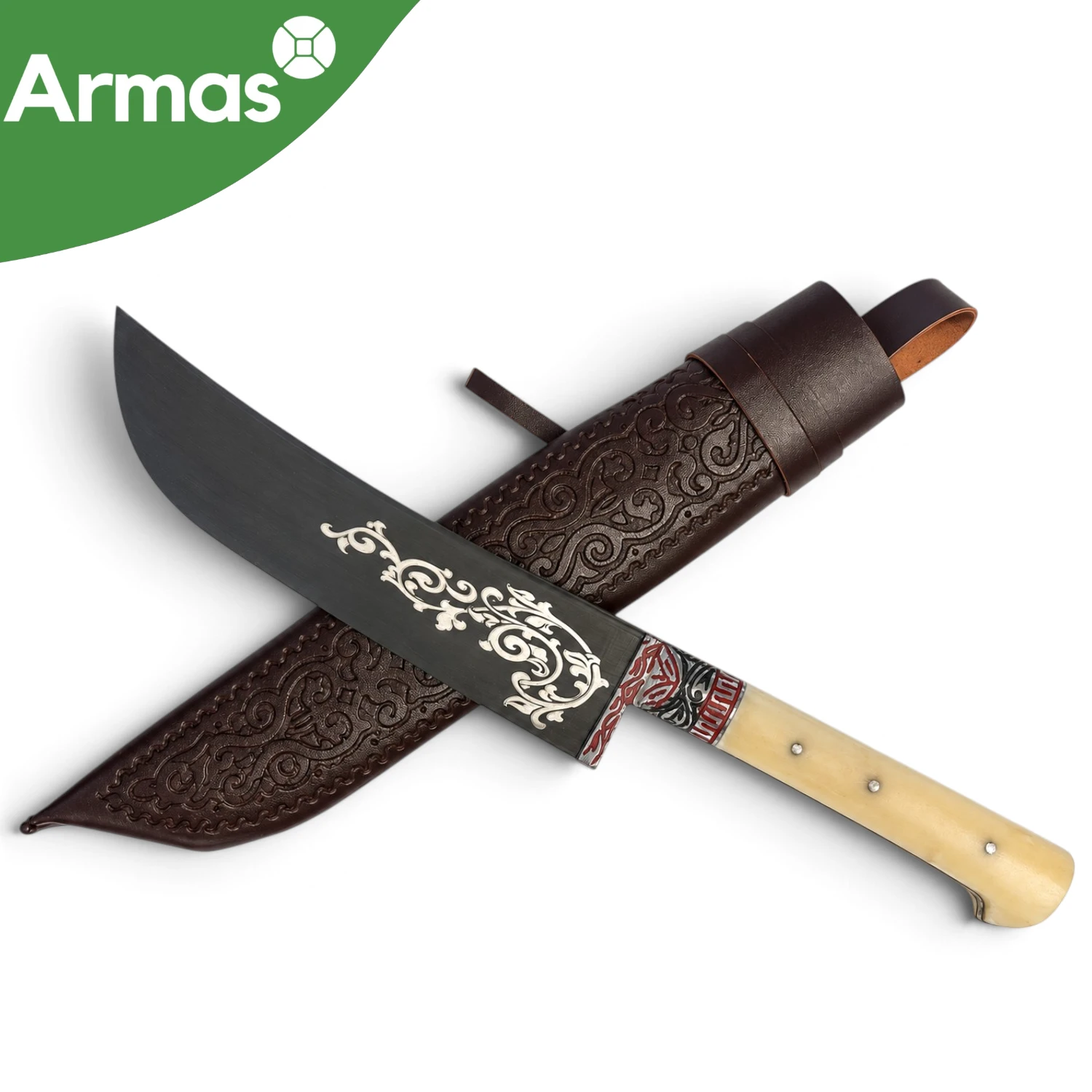 Uzbek National Pchak Knife 285/165 - Bearing Steel, Bone Handle