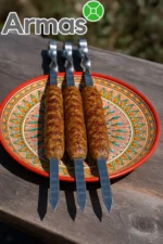 Grilla ļuļa kebabu iesms no nerūsējošā tērauda ar gredzenu 3x20x500mm - Image 5