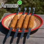 Grilla ļuļa kebabu iesms no nerūsējošā tērauda ar gredzenu 3x20x500mm - Image 3