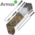 Šašliku iesmu komplekts UNIVERSĀLAIS PLUS (14 priekšmeti, 50 cm)