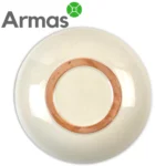 Uzbeku šķīvja glazēta apakšdaļa ar dabīgu apdari