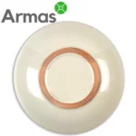 Back of the plate with orange glaze